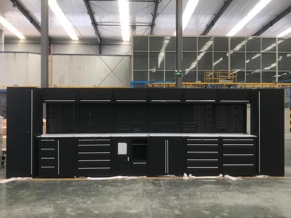 Taller Combinación de gabinete de garaje de acero