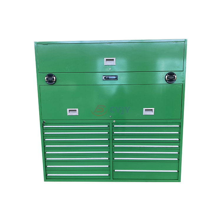 Gabinete de herramientas de metal verde